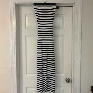 Altar'd State Black and White Strapless Dress
